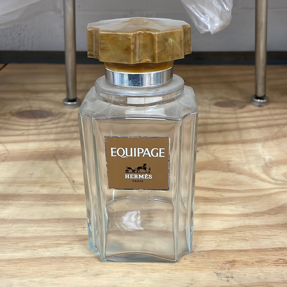 Hermes Equipage perfume display giant glass bottle Factice